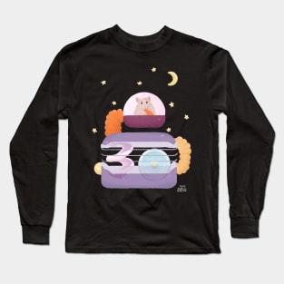 Cute Hamster in Space Cage Long Sleeve T-Shirt